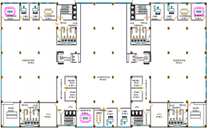 Section department building plan detail dwg file - Cadbull