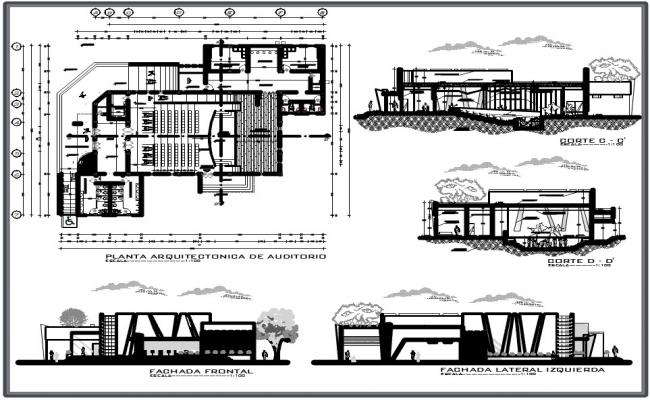 Multipurpose Hall Layout Plan AutoCAD File Cadbull   Conference Hall Project Detail Tue Nov 2017 04 11 10 