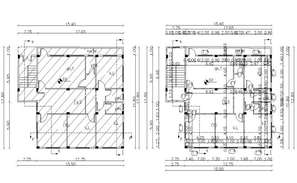 Three BHK Attic Bungalow Design Architecture Drawing - Cadbull