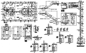 Housing Plan with Section and Construction Details dwg file - Cadbull