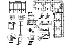 Foundation plan with detail of column foundation for communication ...