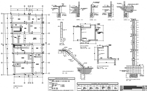 Mast platform construction details dwg file - Cadbull