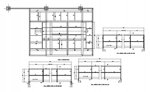 Metallic fence and front enclosure elevation plan layout file - Cadbull