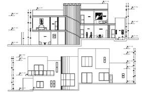 Autocad drawing of the residential house - Cadbull