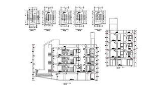 Town House Architecture Design and Main Elevation dwg file - Cadbull