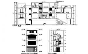 Simple Commercial Building Design In AutoCAD File - Cadbull