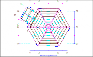 Roof structure detail view dwg file - Cadbull