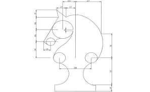 Standing horse front elevation 2d block cad drawing details dwg file -  Cadbull
