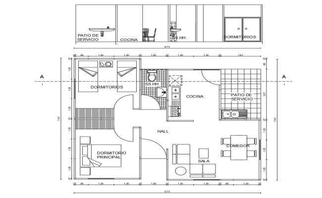 4 Bedroom House Floor Plan AutoCAD Drawing - Cadbull