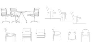 Furniture and other CAD block detail 2d view layout autocad file - Cadbull