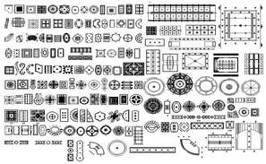 Designer cad blocks circle detail plan and elevation layout file - Cadbull