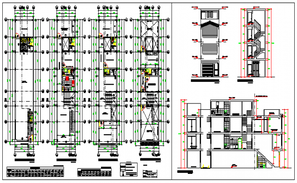 First floor pipe network diagram design drawing - Cadbull