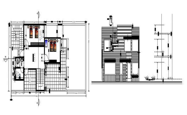 3 Bhk House Site Plan Download Autocad Drawing Cadbull