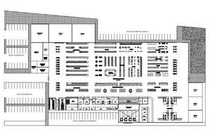 Shopping Center Elevation & architecture dwg file - Cadbull