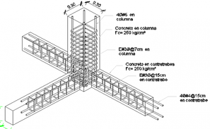 Column plan detail dwg file - Cadbull