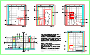 Sanitary Public Toilet Design CAD Drawing - Cadbull