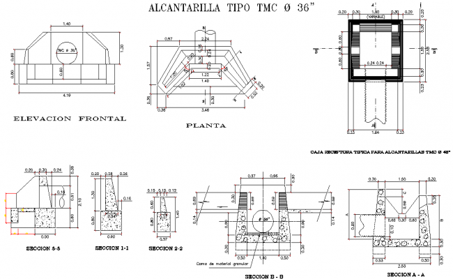 Septic Tank Plan And Section Drawing AutoCAD File - Cadbull