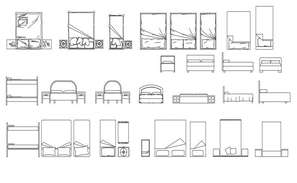 Bed plan detail dwg file - Cadbull