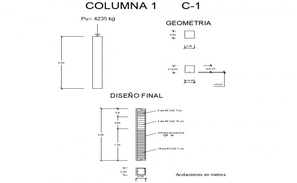 Column schedule details of house project dwg file - Cadbull