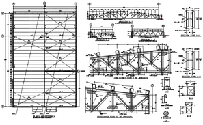 Roof beam framing plan layout file - Cadbull