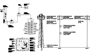 Section electric substation dwg file - Cadbull