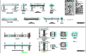 Railway bridge steel structure cad construction details dwg file - Cadbull