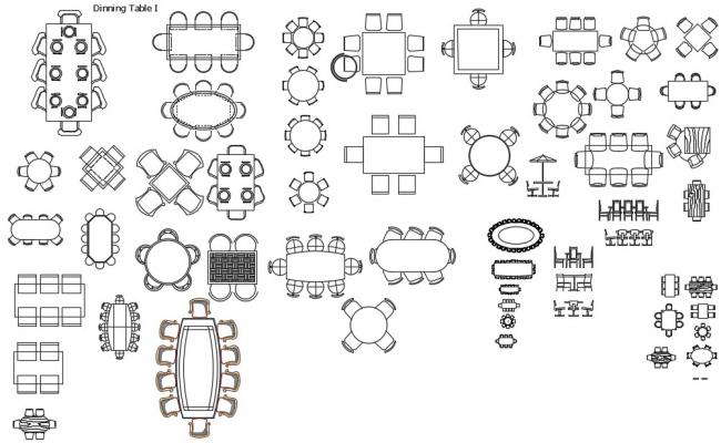 Multiple classic wooden furniture cad drawing details dwg file - Cadbull