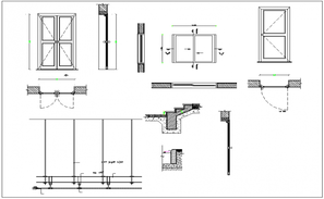 Slider window plan and elevation detail dwg file - Cadbull