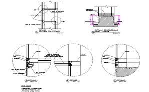 Door and window detail view dwg file - Cadbull