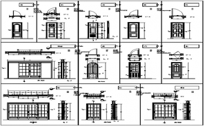 Door detail dwg file - Cadbull