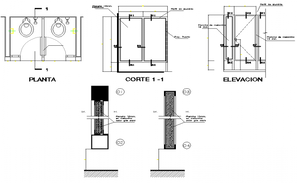 Double door elevation dwg file - Cadbull