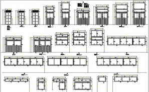 Door elevation section and plan view detail dwg file - Cadbull