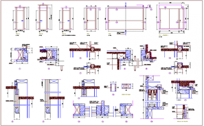 Fixed window view with sectional view with window frame view dwg file ...