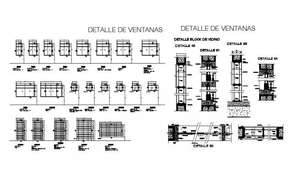 Aluminium Windows Detail - Cadbull