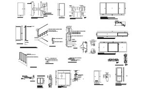 Top hung sliding door hinge detail elevation dwg file - Cadbull