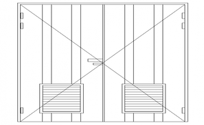 Plan of door with single shutter and double shutter details are given ...