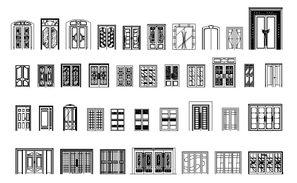 Partition Door Front Elevation CAD Drawing Download DWG File - Cadbull