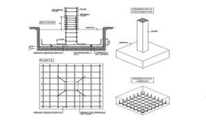 Concrete stairs plan detail dwg. - Cadbull