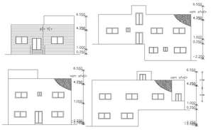 Modern Villas design plan - Cadbull