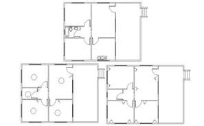 3 BHK House Layout Plan With Dimension In CAD Drawing - Cadbull