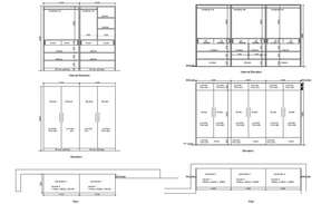 Walk-in closet section of wardrobe cad drawing details dwg file - Cadbull