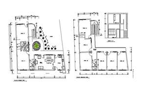 Plan of residential house with detail dimension in dwg file - Cadbull