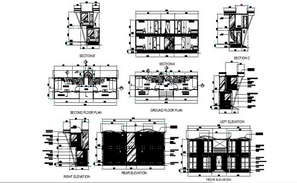 House Plan With Landscape And Swimming Pool. detail drawing presented ...