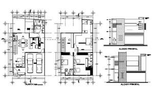 Autocad house plans with dimensions, residential building plans dwg ...