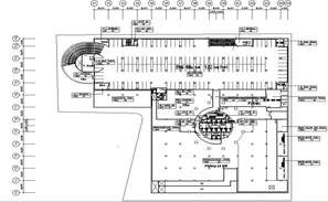 Schematic diagram of smoke exhaust commercial building of 2D Autocad ...