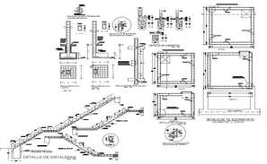 Section of armado de cisterna detail dwg file - Cadbull