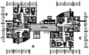 Multi-family residential building units floor plan cad drawing details ...