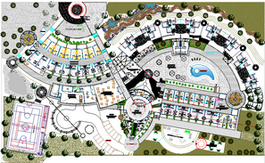 Two floor elevation of hotel design drawing detail dwg file - Cadbull