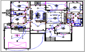 Autocad drawing of hotel electrical layout - Cadbull