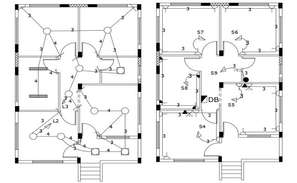 House Electrical Wiring Plan AutoCAD drawing download - Cadbull